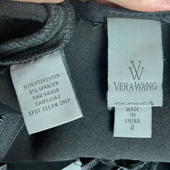 Vera Wang Embossed Neoprene Fit and Flare Scuba Dress 4 - Picture 2 of 12